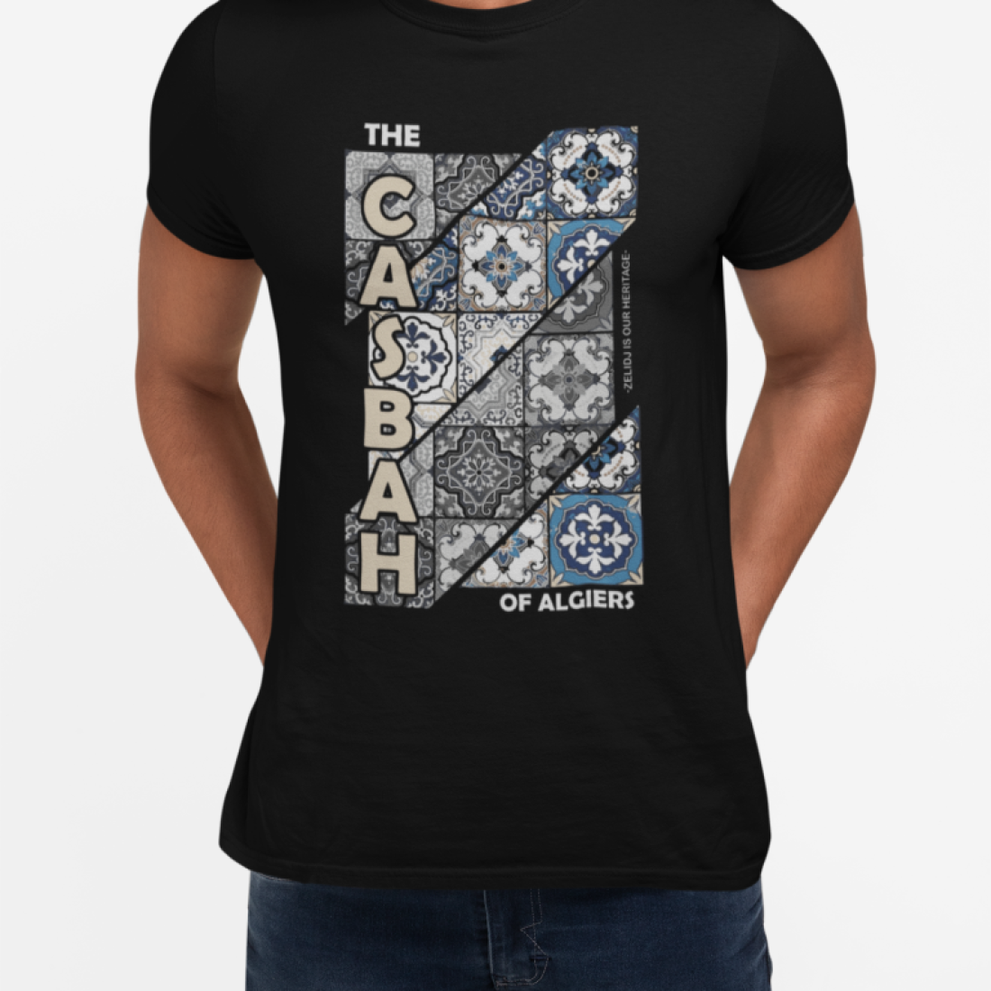 https://www.rafwear-dz.com/T-shirt "The Casbah of Algiers" zelidj (noir)